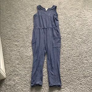 Forever 21 navy and white striped romper